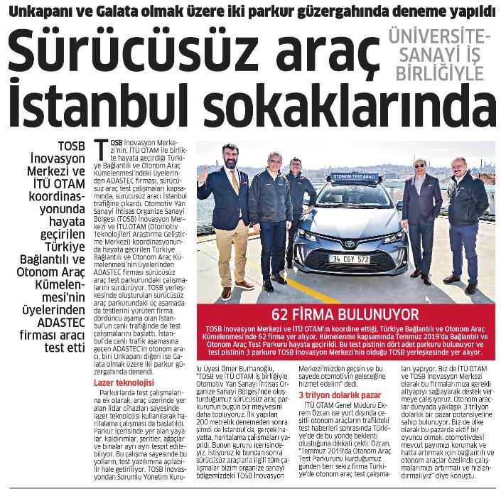 Sürücüsüz Araç İstanbul Sokaklarında